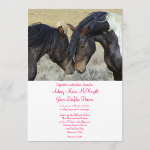 Invitations au mariage des Chevaux de Mustang