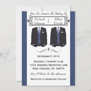 Invitations au mariage gay de Blue Tuxedo