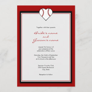 Invitations au mariage sur le thème du baseball