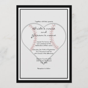 Invitations au mariage sur le thème du baseball