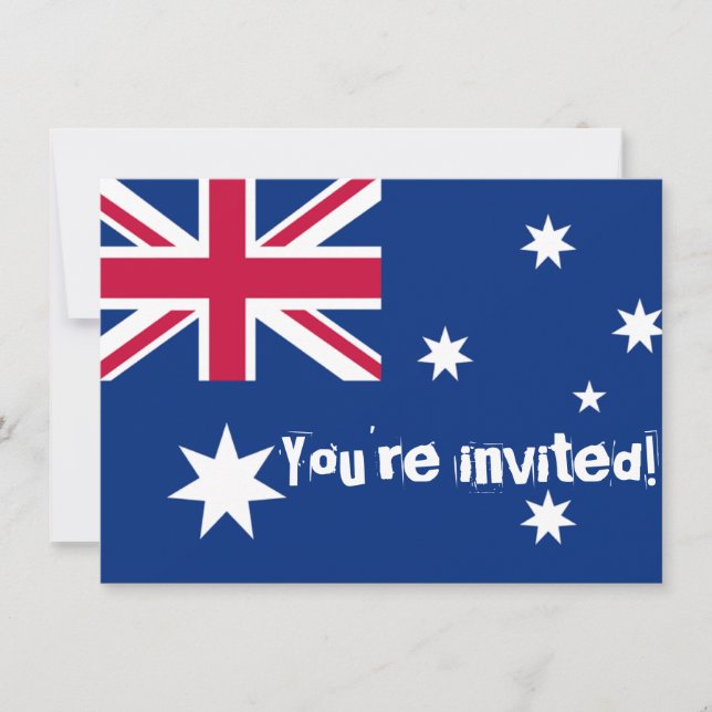 Invitations australiens du Flag Party (Devant)