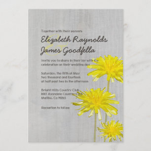 Invitations aux mariages de Dandelions Vintages