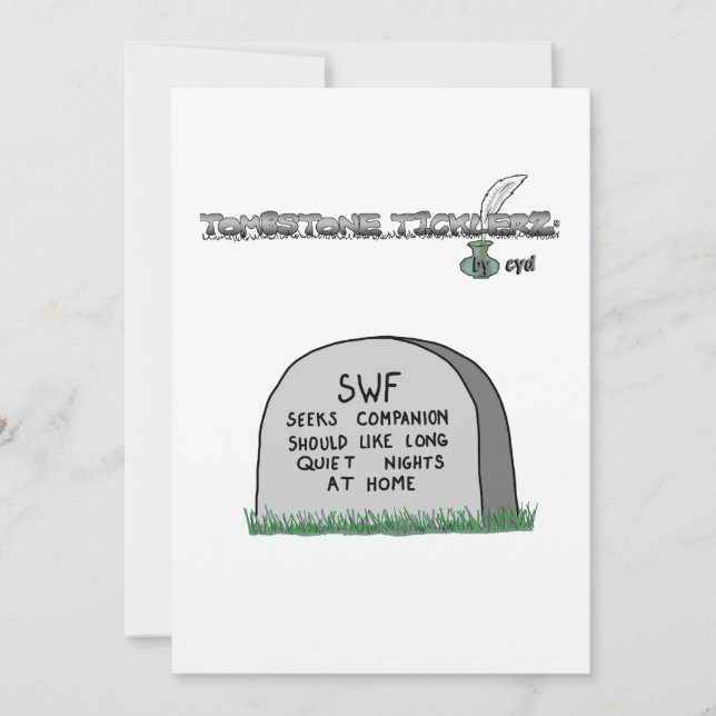 invitations avec le style de pierre tombale (Devant)