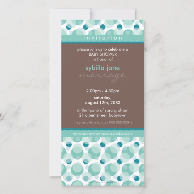 INVITATIONS baby showers :: Bonjour bébé 1 (Devant)
