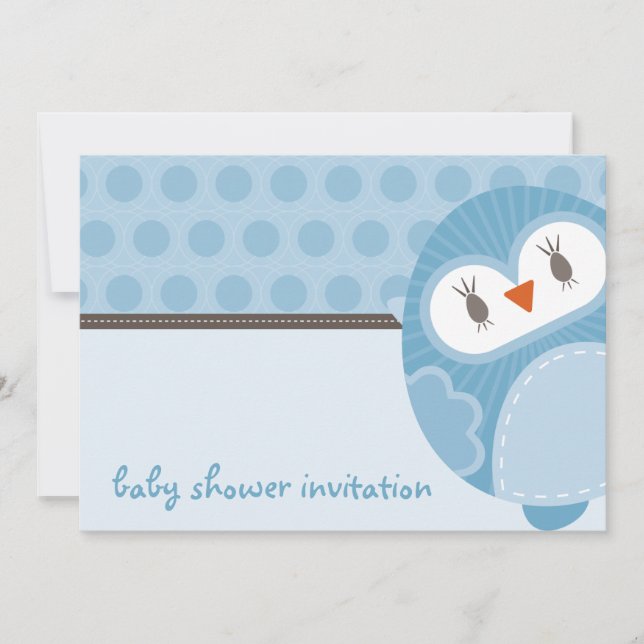 INVITATIONS baby showers :: dancing owl 5L (Devant)