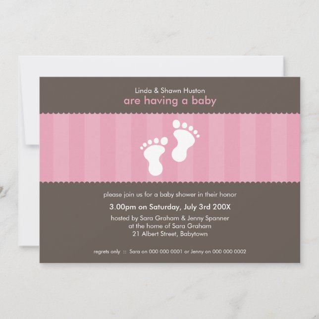 INVITATIONS baby showers :: happy pieds 1L (Devant)