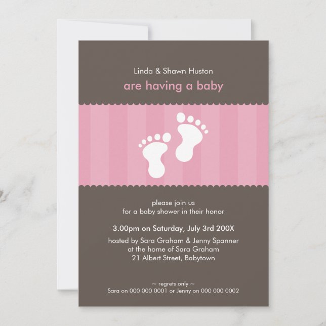 INVITATIONS baby showers :: happy pieds 1P (Devant)