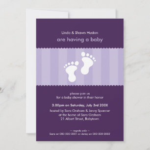 INVITATIONS baby showers :: pieds heureux 15P