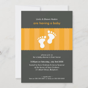 INVITATIONS baby showers :: pieds heureux 7P