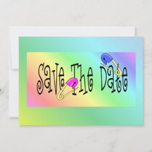 Invitations Baby showers Rainbow Pins