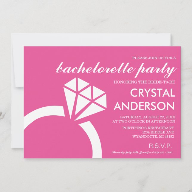 Invitations Bachelorette | MARIAGE (Devant)