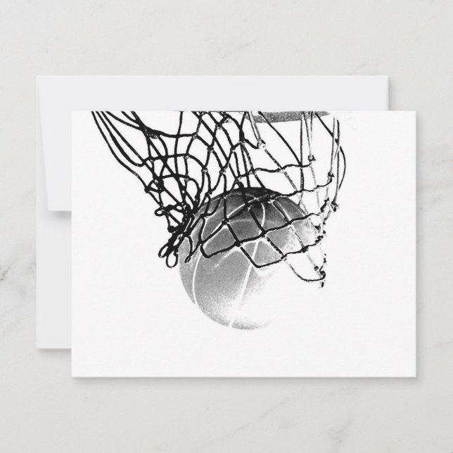 Invitations Ballon de Basket (Devant)