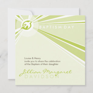 Invitations BAPTISM :: colombe moderne 7SQ