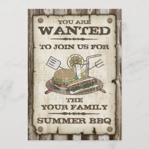 Invitations barbecues de style Recherché