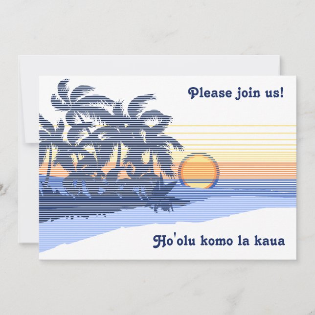 Invitations Big Sunset Luau (Devant)