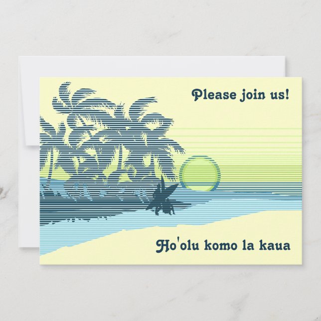 Invitations Big Sunset Luau (Devant)