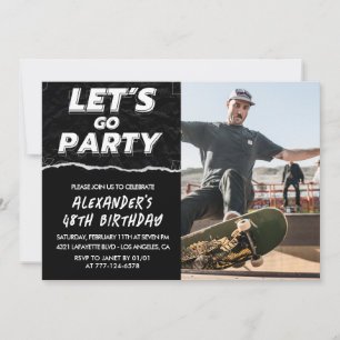 Invitations Black 48e anniversaire Hommes Photo