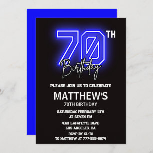 Invitations Black 70e anniversaire Modern Sport Ne