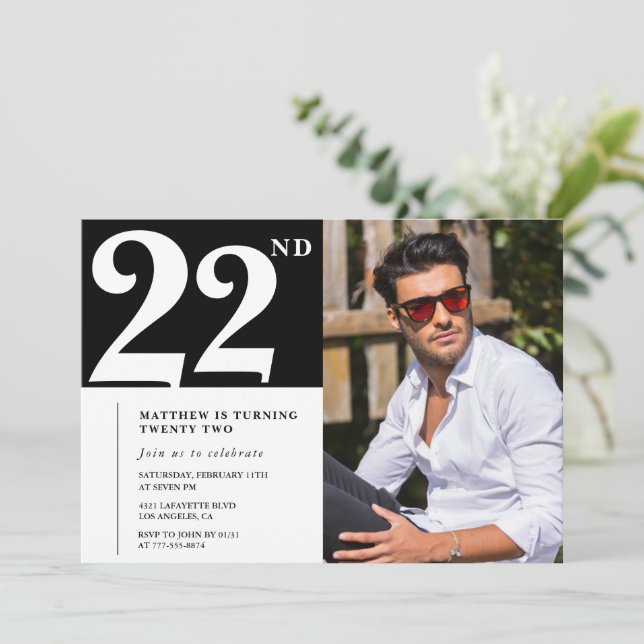 Invitations Black and White 22e anniversaire (Debout devant)