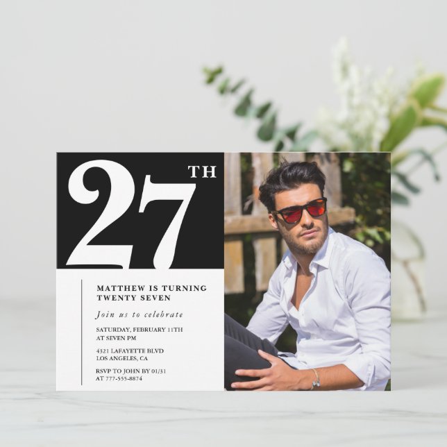 Invitations Black and White 27e anniversaire (Debout devant)