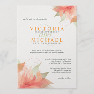 Invitations blanches métalliques de mariage de