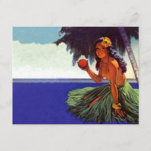 Invitations blanches Parti Vintage des îles tropic