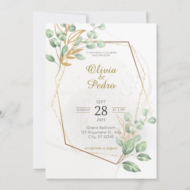 Invitations Boda En Espanol (Devant)
