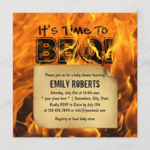 Invitations brûlantes chaudes de baby shower de
