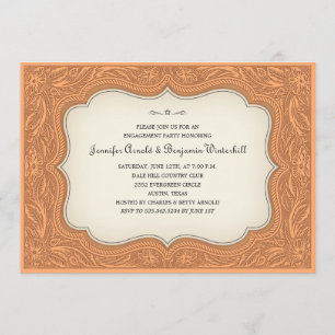 Invitations brun clair de ranch de partie de