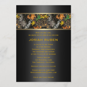 Invitations Camo Bar Mitzvah