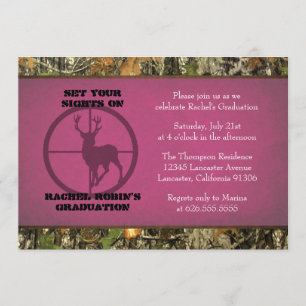 Invitations Camo Hot Pink