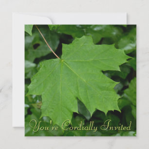 Invitations canadiennes Feuille d'érable personnal