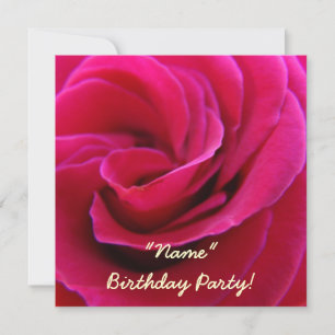 Invitations Cartes Fleurs de Rose Pink Flower de f