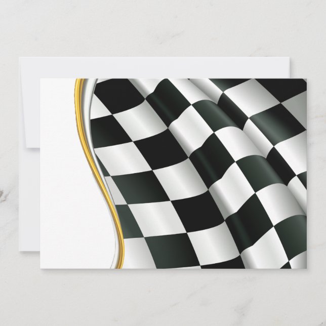 Invitations Checkered de drapeau (Devant)