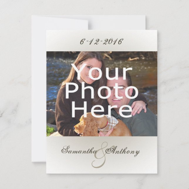 Invitations Classique Simple Photo Wedding (Devant)
