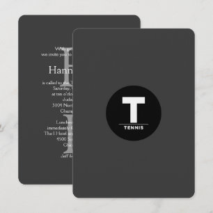 Invitations classiques Bat mitzvah TENNIS Bar