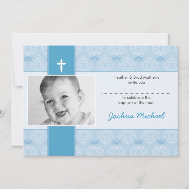 INVITATIONS CLASSY BAPTISM :: jolie 1L (Devant)