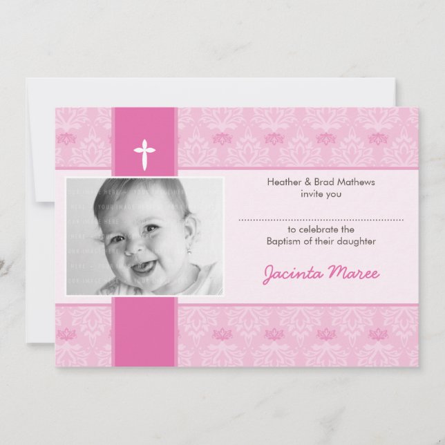 INVITATIONS CLASSY BAPTISM :: jolie 2L (Devant)