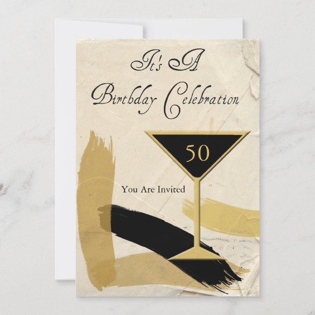 Invitations contemporaines à la fête du 50e annive (Devant)