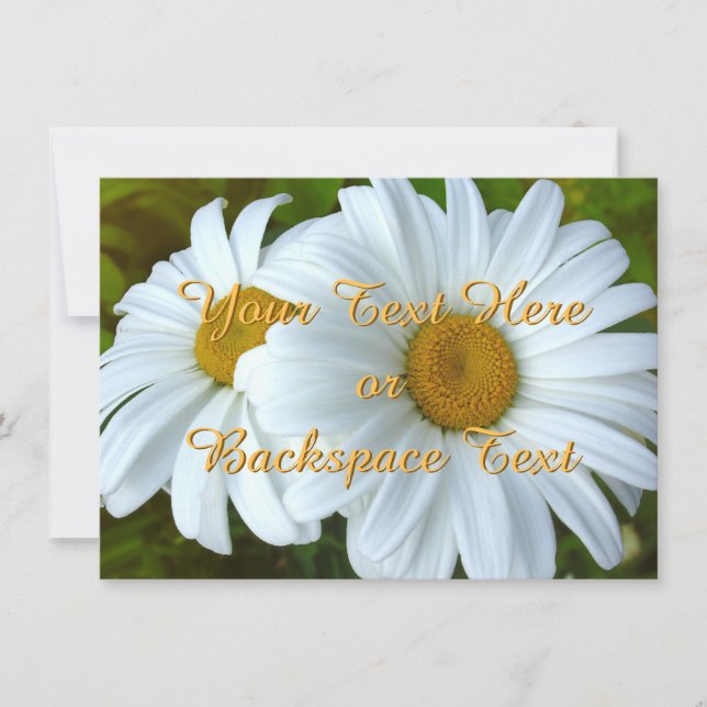 Invitations Daisy Personnalisées Carte RSVP Daisy (Devant)