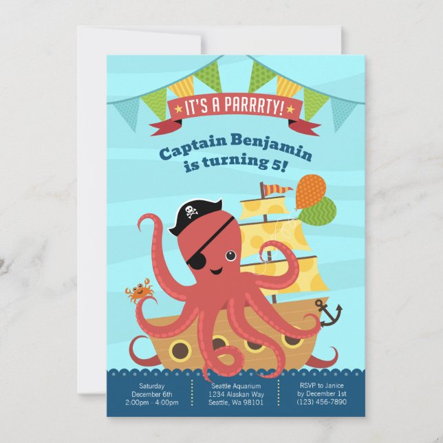 Invitations d'anniversaire (Devant)