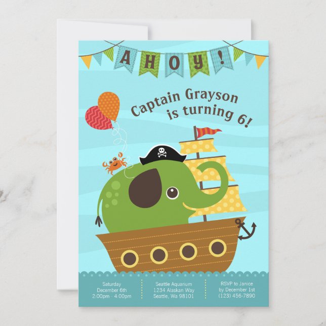 Invitations d'anniversaire (Devant)