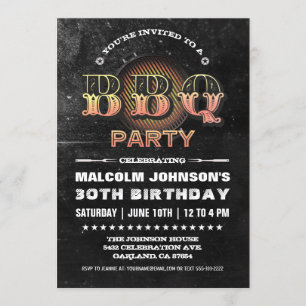 Invitations d'anniversaire  BBQ Party