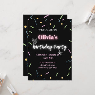 Invitations d'anniversaire cool moderne