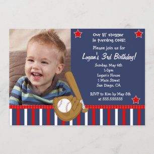 Invitations d'anniversaire d'All Star de base-ball