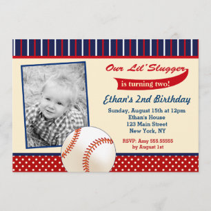 Invitations d'anniversaire de baseball