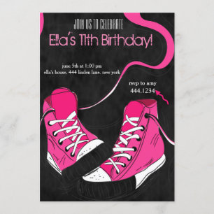 Invitations d'anniversaire de basket de cool