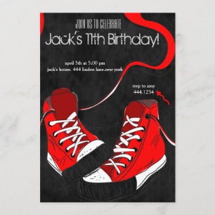 Invitations d'anniversaire de basket de cool