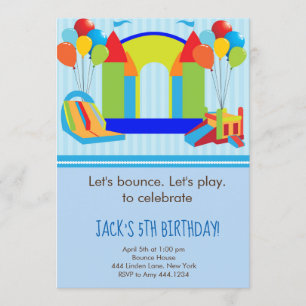 Invitations d'anniversaire de Bounce House