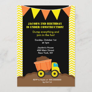 Invitations d'anniversaire de construction de